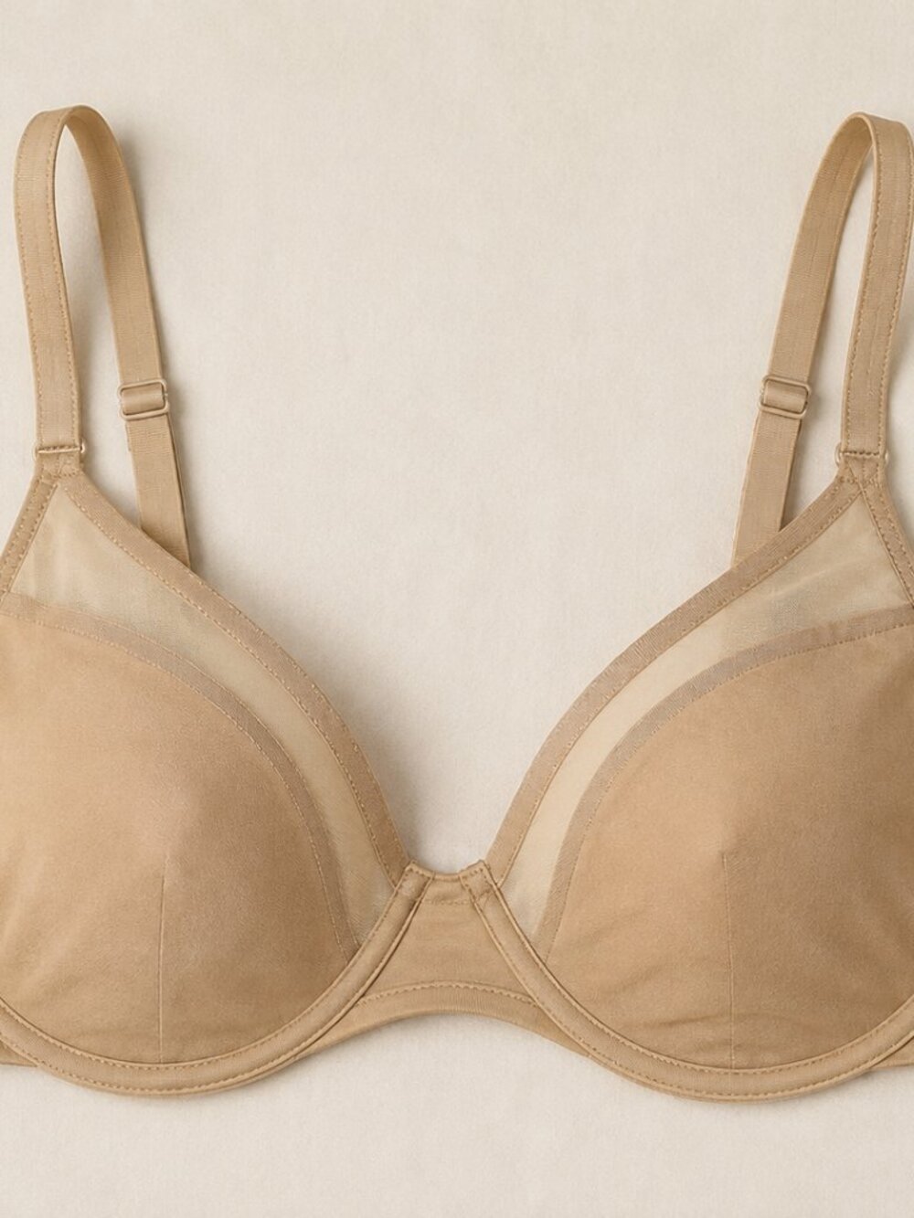 Natori 32G Nude Sheer Mesh Molded Underwire Bra